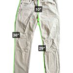 Rag and Bone White Rosa Mid Rise Boyfriend Fit Jeans Destroyed Knees size 26 waist Photo 8