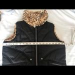 Faux Fur Leopard Reservable Vest Tan Size 6 Photo 9