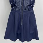 Stylestalker Bandana Print Halter Mini Dress Size Small Navy Built in Shorts Photo 9