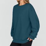Teal Trendy Queen Sweatshirt Blue Size M Photo 1