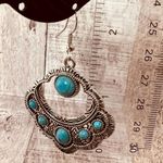 New Fashion Jewelry Southwest Faux Turquoise Statement Necklace, Earrings & Bracelet Set Blue Photo 9