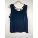 Quacker Factory Vintage Black Velvet Tank Top Embellished Neckline Plus Size XL Photo 6