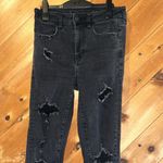 American Eagle  super high-rise black jeggings distressed knee skinny jeans Photo 4