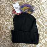 Betsey Johnson  RAINBOW POM POM BEANIE HAT HEART LOGO NWT Photo 4