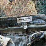 Ashley Mason Y2K Blue Flare Wide Leg Jeans SZ 3/26 Star Pattern Distressed Dark Photo 12