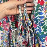 Aakaa  Dress Women M Floral Multicolor Tie Mini Tank Tiered Cottage Concert Boho Photo 7