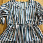 New Glory  Striped V-Neck Peplum Top Blouse Women’s 3X Photo 0