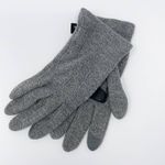 ECHO Gray Knit Touch Screen Gloves With Faux Leather Details Photo 1