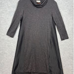 Saturday Sunday by Anthropologie Dress XS Charcoal Gray Cowl Neck Tunic Swing Photo 0