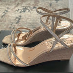 Badgley Mischka  Women's Unity Rhinestone Square Toe Wedge sandals. Photo 0