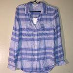 BeachLunchLounge NWT Beach Lunch Lounge Long Sleeve High Low Button Up Blouse Women Size Small  Photo 0