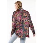 NWT Aratta Holiday Jewels Blouse Velvet Floral Charcoal Medium MSRP $190 Gray Photo 2