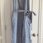 Everlane  Blue White Striped Sleeveless Linen Jumpsuit Women’s Size 4 Photo 5