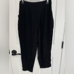 ASOS  Design Black Linen Blend Lining High Rise Pants Women’s Petite Size 4 Photo 1