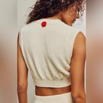 For Love & Lemons Ellie Top Rose Appliqué Sleeveless Crop Vest Size XS Photo 1