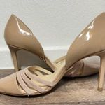 Botkier  D'Orsay Heels Patent Leather Strappy Velvet Pointed Toe Nude 7.5 Photo 1