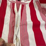 J.Crew  Belted Poplin Tunic
Dress Red White Striped Fringe
Trim Size 10 Photo 6