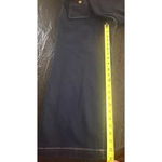 Michael Kors Dark Blue cropped jeans Gold Stitch Flare Wide Leg Size 12 Photo 5