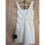 Lulus NWT  Blissfully Beaming White Sleeveless Bow Mini Dress Party Cocktail M Photo 5