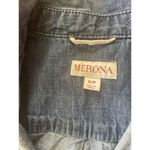 Merona  Denim Shirt Dress S/P Button Front Long Sleeve 100% Cotton Pockets Photo 2
