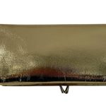 Vintage NEW/NOS Rimco Gold Leather Mirrored Cosmetic Case Bag Photo 6