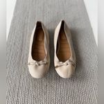 Kelly & Katie  Pearl White Alligator Leather Ballet Flats with Bows Size 7.5 Photo 4