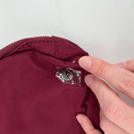 Halara Logo Casual Waist Bag Maroon Wine Adjustable Belt Bag Zipper Buckle NWT Photo 2