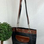 Bally Vintage Leather Black & Brown Two Tone Bucket Shoulder Handbag Photo 1