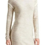 Athleta  Heather Marled Oatmeal Retreat Knit Long Sleeve Sweater Dress Tunic M Photo 0