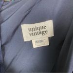 Unique Vintage Blue Plaid Tie Front 1940’s Swing Midi Dress Sz.5x/26 Photo 3