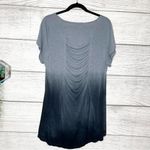 One World Gray Ombré Gold Studded Sparkle Short Sleeve Tunic Top Size XL Photo 5