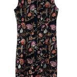 White House | Black Market WHBM SZ 0 Mini Sheath Dress Floral Embroidered Sleeveless Rear Zipper Lined Photo 2