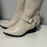 Dolce Vita Cream Ankle Boots with Harness Detail Black Size 7 Photo 1