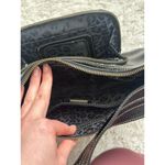 Perlina Vintage  Patent Leather Purse Shoulder Bag Black Pockets Shiny Zip Casual Photo 8