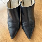 Marc Fisher  MFragni Classic Heeled Pointed Toe Black Leather Mules, Size 9M Photo 6