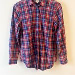 J.Crew  Lightweight Homespun Button Down Shirt in boy fit Size Small Blue Red Photo 2