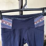 prAna Blue Highway Leggings Womens XS Blue Aztec Print Pull On Skinny Active Photo 2