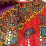 Anne Crimmins Art deco Sequin/Beaded Top 100% Silk Embellished Women's size 12 Purple Photo 9