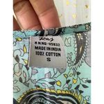 Aditi Wasan Raj 100% Cotton Semi Sheer Paisley Lightweight Tunic Cover Up Blouse Gray Photo 6