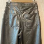 Abercrombie & Fitch Vegan Leather Pants Ultra High Rise Ankle Straight | Size 6L Photo 2