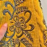 Free People Bali Rhapsody Yellow Corduroy Embellished Shorts - size 4 Photo 6