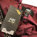 ABS Allen Schwartz  Dress Formal Beaded Layered Draped Purple Size 10 Photo 3