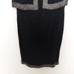 VTG Stenay‎ Womens Dress Size 6 Black Silk Beaded Formal Evening Art Deco Glam Photo 2
