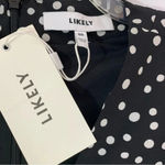 Likely  Corinne Ruffle Front Polka Dot Mini Dress Black Size 00 NWT Photo 4