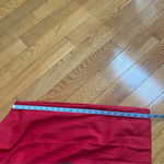 Mango MNG Linen Wrap Jumpsuit Red Wide Leg Sleeveless Has Belt V Neck Sz XL Photo 9