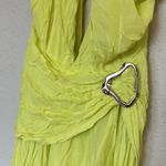 House Of CB  OLESSIA ACID LIME BACKLESS HALTER MAXI DRESS NWOT gown size S neon Photo 3