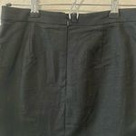 J.Crew  Black Linen Pencil Shirt with Crochet Detailing, Size 2P Photo 4