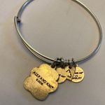 ALEX AND ANI  Silver Paw Prints of Love Adjustable Charm Bangle Bracelet Photo 2