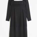 Abercrombie & Fitch  Emerson chiffon black long sleeve midi dress Photo 0
