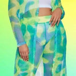 Love Nation  tie dye fishnet pants sz 3XL Photo 0